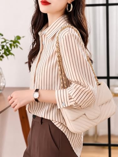 Image of URBAN OX Women's Casual & Corporate Wear Comfort Shirt - Stylish Korean Tops for Women, Formal Shirts for Women Office Wear, Oversized & Wrap Tops, Plus Size