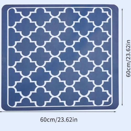 Image of Homecloud Non-Slip Washing Machine Mat - Durable Waterproof Protective Cover for Washer & Dryer, Dust-Resistant Mat Ideal for Laundry Room & Kitchen Appliances (Navy)