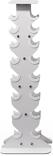 WeGym Soportes para mancuernas con hierro fundido resistente, solución que ahorra espacio, rodamientos pesados, base de goma resistente, para