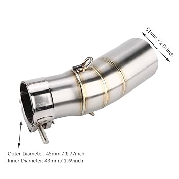 ETRE✖️marihoja Motorcycle Accessory Stainless Steel Middle Mid Link Pipe