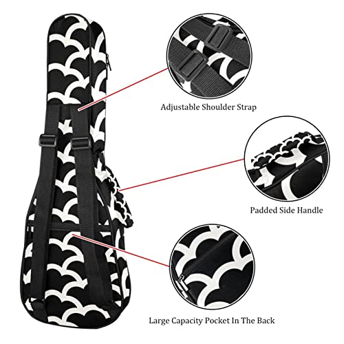 Sac Ukulélé Nuage Japonais Noir Étui Pour Ukulélé 23 Pouces Pour Tenor Soprano Concert Étanche Housse Pour Ukulélé - Les Beatles, Paul McCartney, John Lennon, RIngo Starr, George Harrison Sac Ukulélé Nuage Japonais Noir Étui Pour Ukulélé 23 Pouces Pour Tenor Soprano Concert Étanche Housse Pour Ukulélé – Image 4