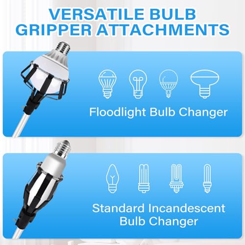 image for VASALAID 18FT Reach Light Bulb Changer for High Ceilings,12FT Telescop