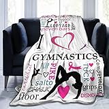 CHILL&middot;TEK Blanket I Love Gymnastics Flannel Fleece Blanket Super Soft Bed Throw Blanket Warm Cosy...