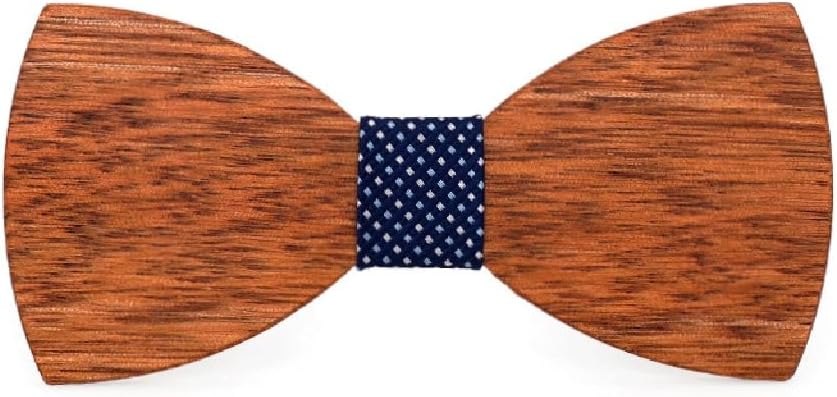 Carved Wooden Bow Tie Handmade Men's