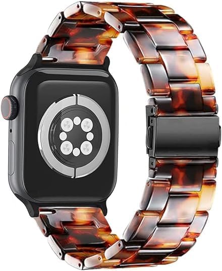 Omter Band with Case Compatible with Apple Watch 49mm 46mm 45mm 44mm 42mm 41mm 40mm 38mm,Women Men Fashion Resin Strap Bumper for iWatch Ultra 2/1 Series 10/9/8/7/SE/6/5/4,Series 3/2/1 - Image 3