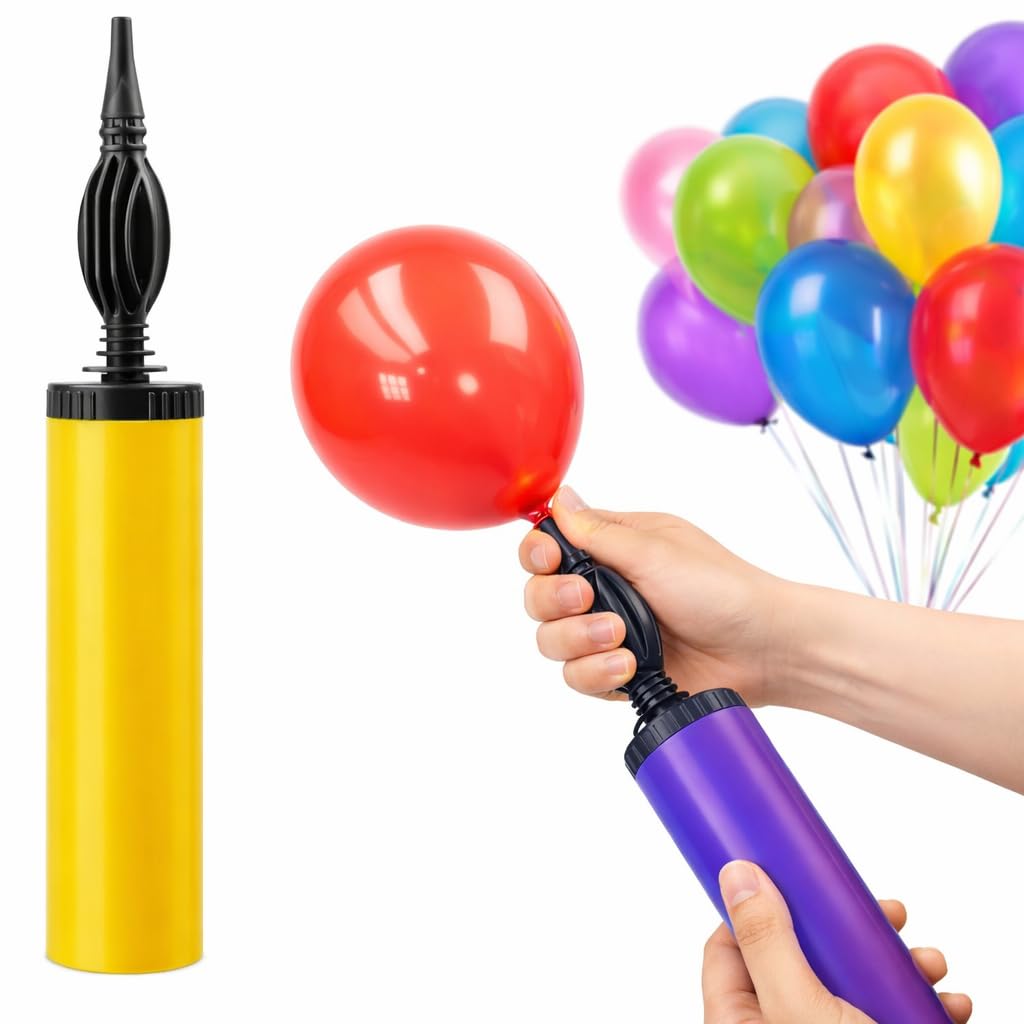 Balloon Pump Manual Machine | Balloon Inflator Pump for Latex Balloon, Foil, Air Balloon - 1 Count | Multicolour, Plastic, Dual Action Pumping, Portable, Lightweight-picture-35