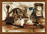 RIOLIS 1247 - Furry Friends - Counted Cross Stitch Kit 15.75" x11.75" Zweigart 14ct. Flaxen AIDA 20