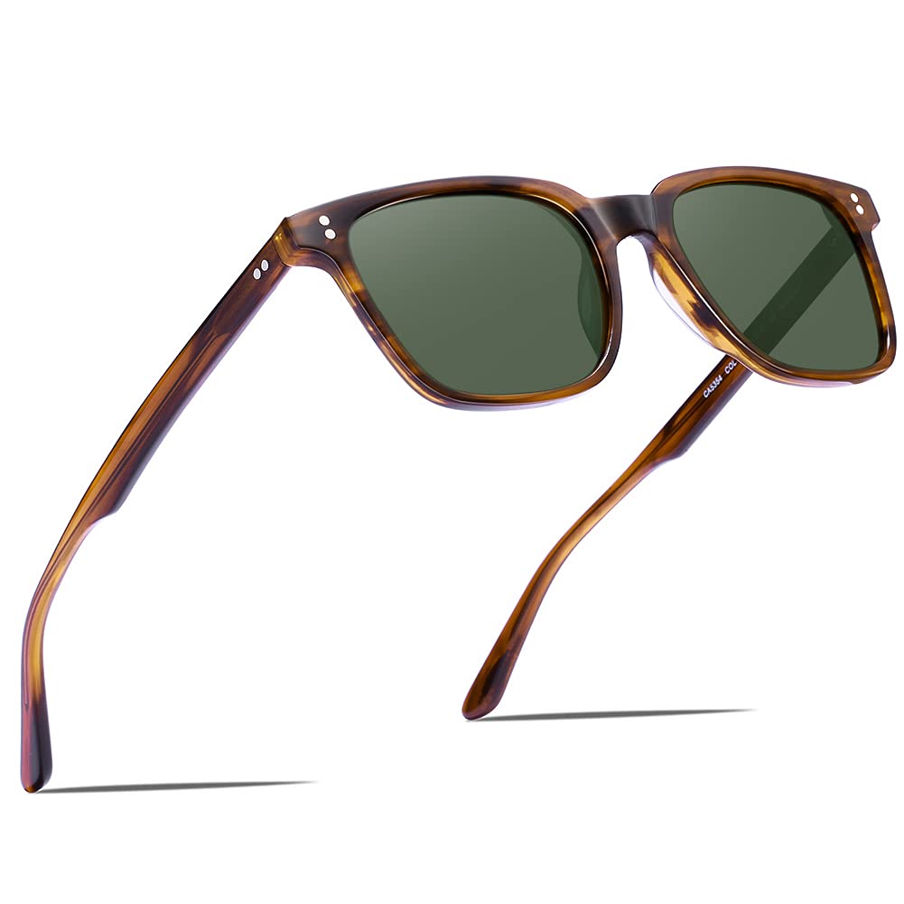 CARFIA Polarized Mens Sunglasses UV400 Protection for Driving Fishing Cool Man Acetate Shades CA5354L