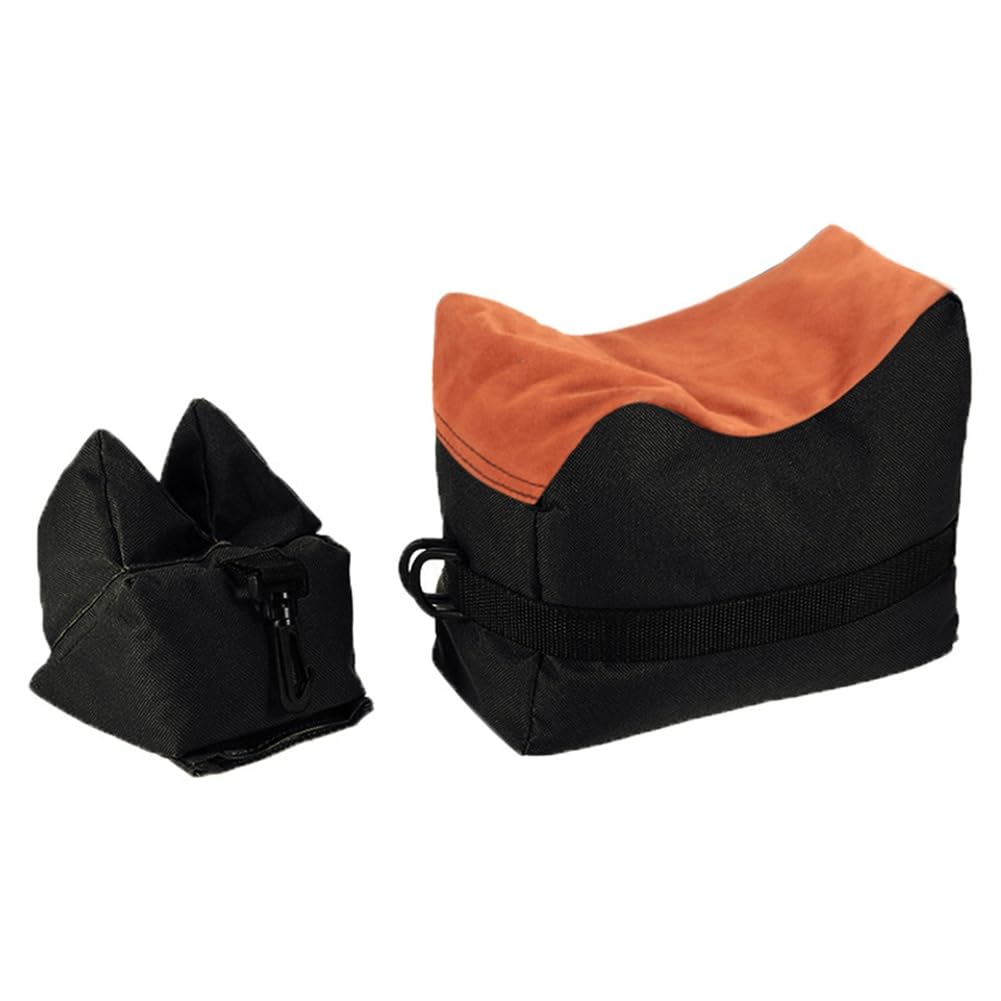 Bolsa de soporte para escritorio de entrenamiento, bolsa de arena, soporte delantero y trasero, bolsa de banco de caza, color naranja y negro