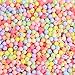 DAHI 1780pcs 6mm Candy Color Acrylic Round Frosted Beads Assorted Candy Color Mix Plastic Pastel Matte Loose Spacer Beads for Jewelry Making Bracelets Necklaces DIY Crafts