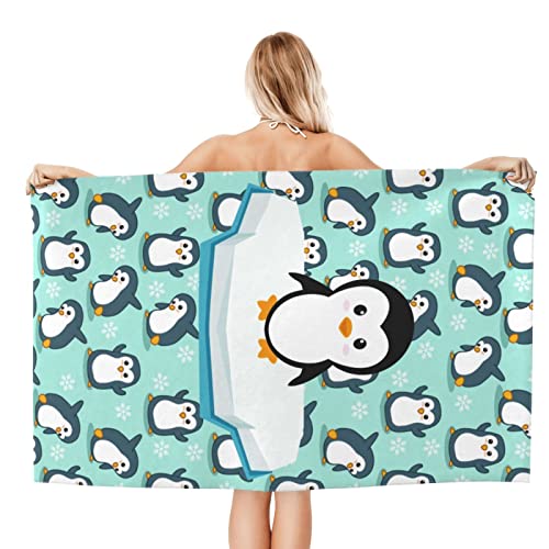 Mihain Cute Penguin Beach Towel Oversized Microfiber Quick Dry Bath Towels Lightweight Super Absorbent Bath Towel For Kids Adult Travel Pool Swimming Camping #TOP1