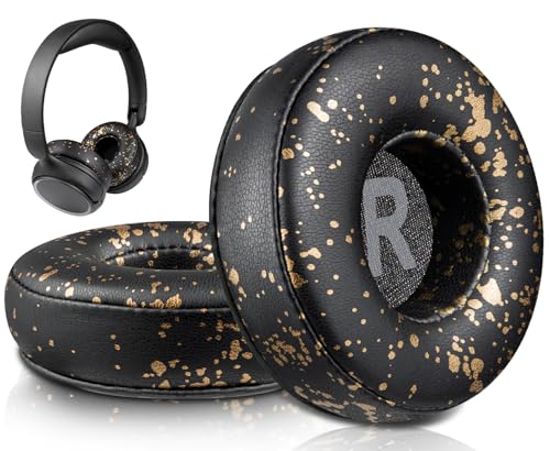 Almohadillas de reemplazo SOULWIT para auriculares inalámbricos Anker Soundcore H30i, cojines para orejas con aislamiento acústico en espuma - modelo H30i PL Negro Dorado