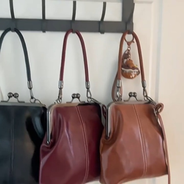 Bolso bandolera retro con cierre Kiss Lock miniatura 7
