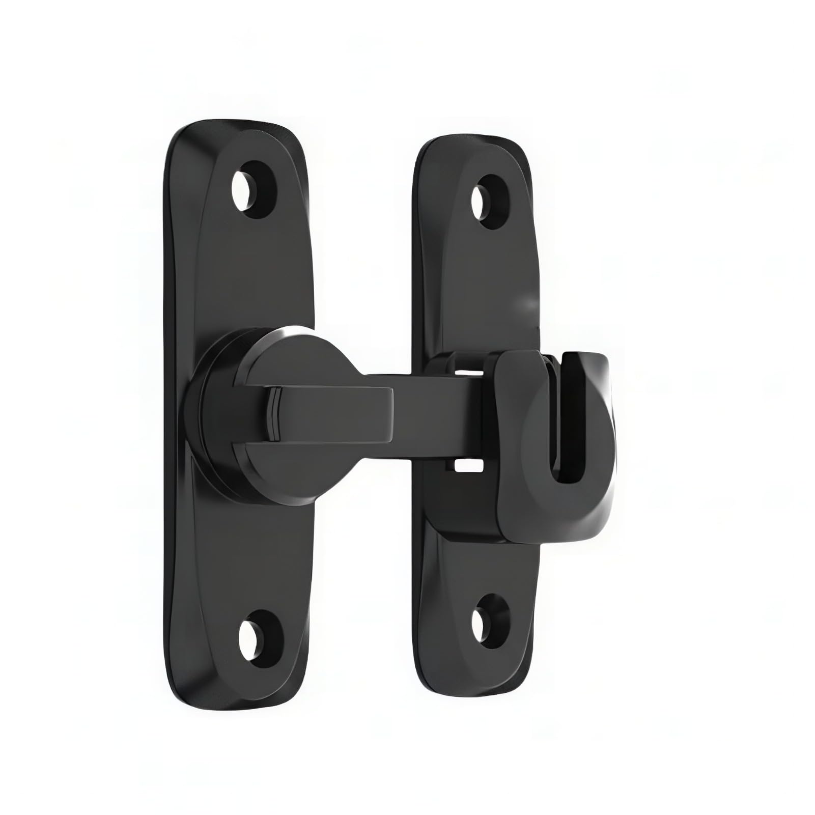 3 Inch Door Bolt Lock (75mm), Flip Latch with Screws, Metal Sliding Gate Bolt for Shed, Garden Gate, Bathroom Door, Cabinet or Garage (Black)