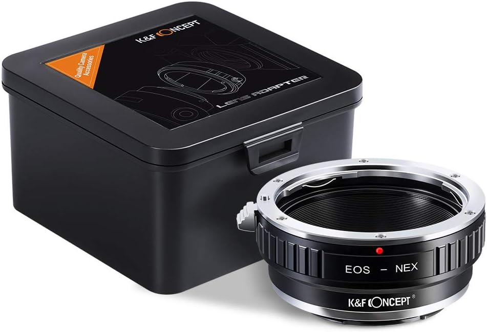 K&F Concept EF EF-S to E Mount Adapter, Manual Focus Lens Mount Adapter Compatible with Canon EOS Lens to Sony Alpha Nex E-Mount Camera Body