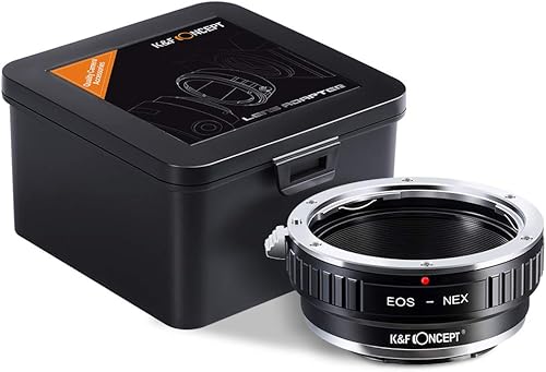 K&F Concept Adaptador de montaje EF EF-S a E, adaptador de montaje de lente de enfoque manual compatible con lente Canon EOS a cuerpo de cámara Sony