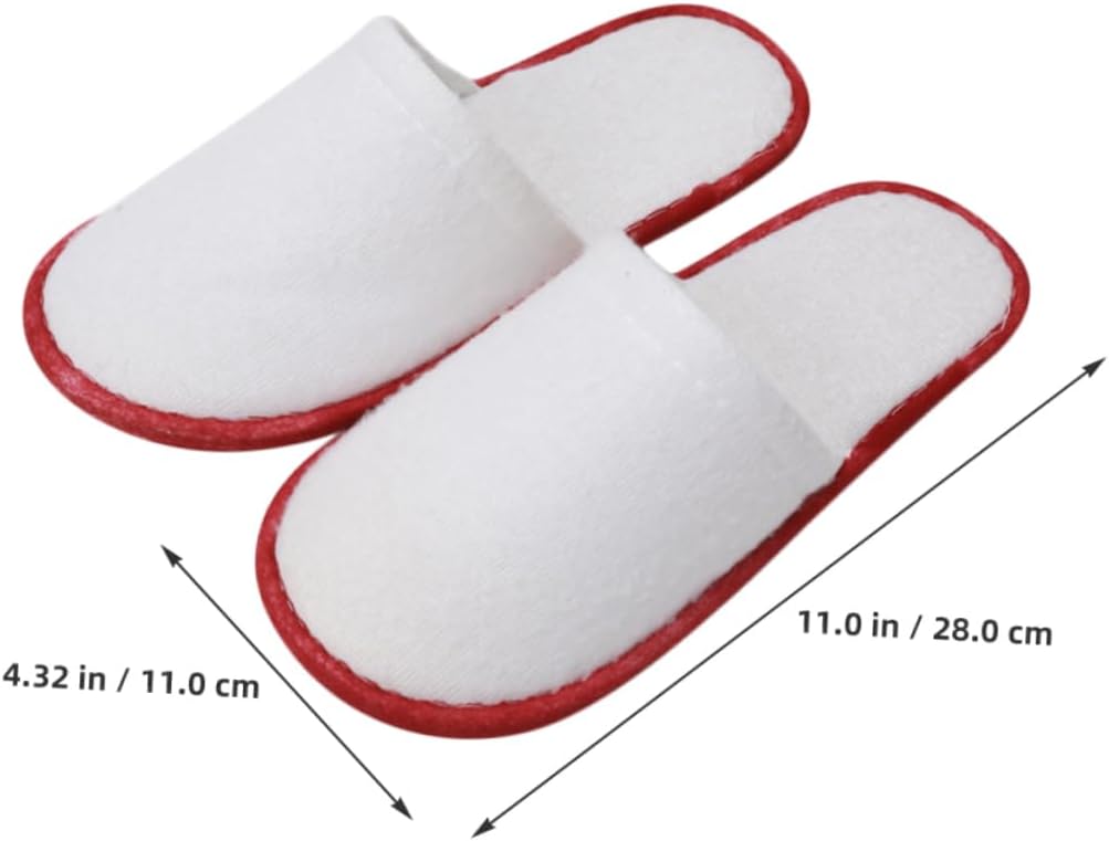4 Pairs Hotel Slippers Non Slip Indoor Slippers for Guests Breathable Summer Comfort with Thickened Sole for Spas Rentals and Home Use