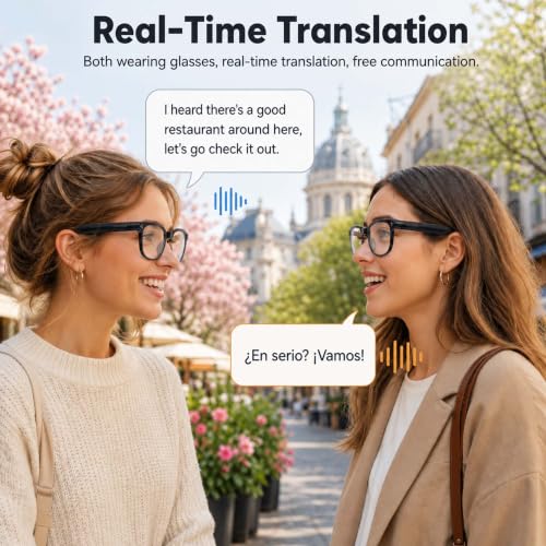 Image of AI Smart Glasses with 8MP Camera, Bluetooth Camera Glasses for Women Men