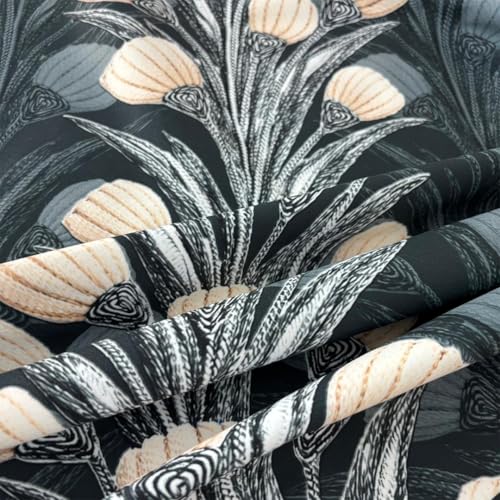 Image of Homerz Premium 'Luxe Series' Sofa Cover | Holland Velvet Fabric | Smooth Finish | Anti-Slip Fleece Backing Couch Protector (Terrace Vein, 1 Seater, Only Seat Cover)