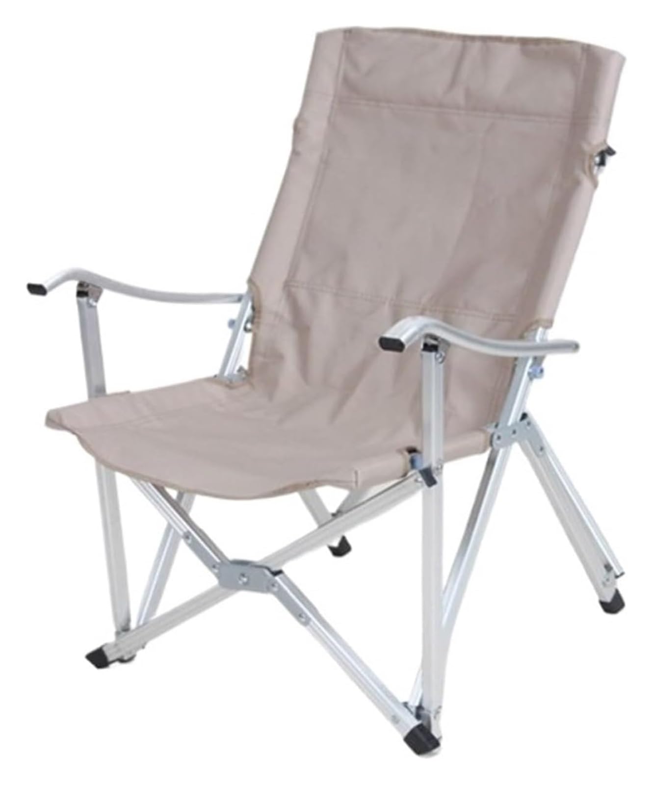 KRXSOBNV Folding camping chair, Aluminum Alloy Outdoor Folding Fishing Chair 600D Oxford Fabric Backrest Director Camping Stool(Khaki)