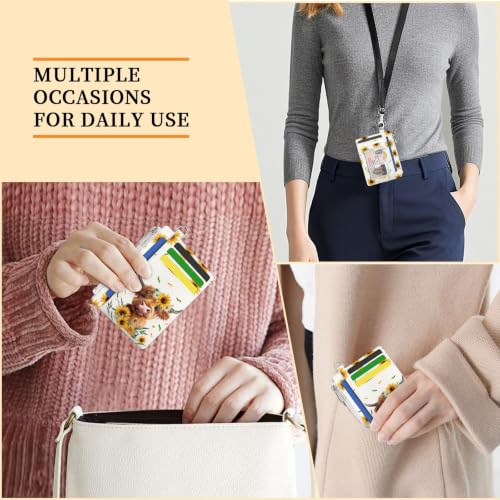 Image of Hancynir Highland Cow Credit Card Holder Small Wallet Women, Cute Slim RFID