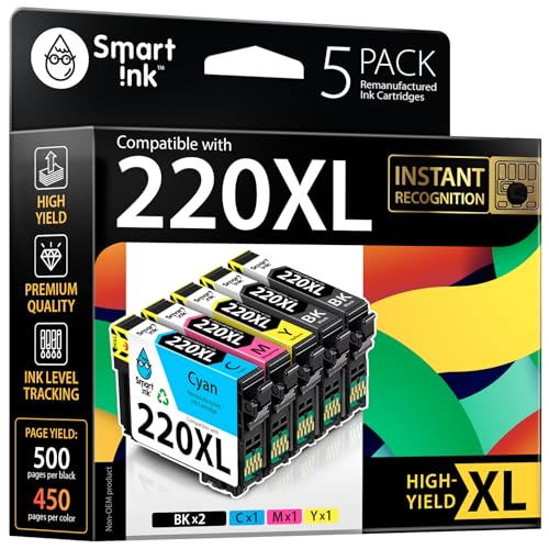 Cartouche d'encre 220XL pour Epson qui résout les pannes de noir avec le combo 5 pièces