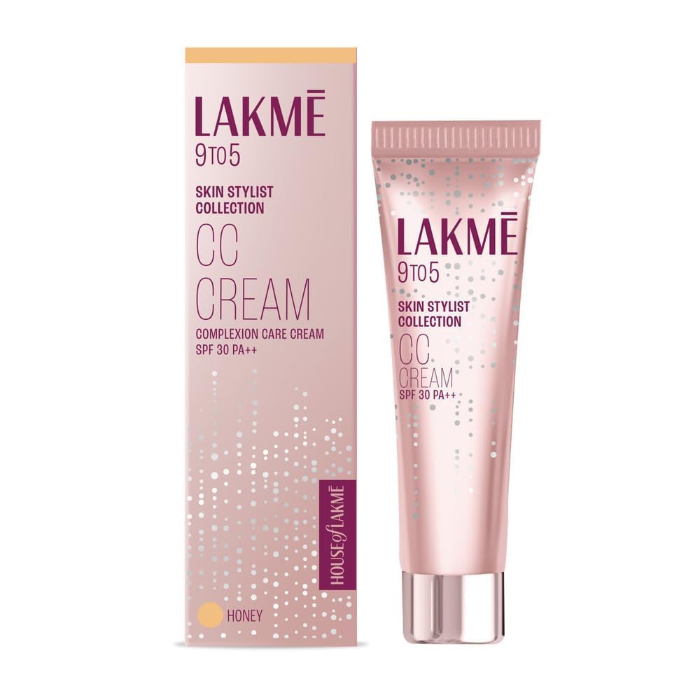 Lak.me 9 To 5 Complexion Care Face CC Cream, Honey, SPF 30, Conceals Dark Spots & Blemishes, 30 g