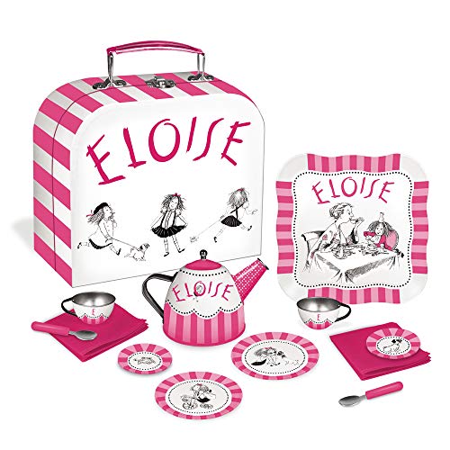YOTTOY Eloise Collection | 12-Piece Kids Tin Tea Set Toy with Illustrations