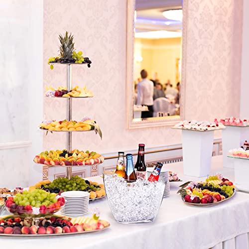 image for Lawei 2 Pack Acrylic Ice Bucket, 5.2L Clear Plastic Champagne Wine Buc