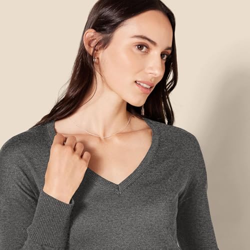 Image of Amazon Essentials Women's Lightweight V-Neck Tunic Sweater, Long Sleeve, Ribbed (Available in Plus Size)