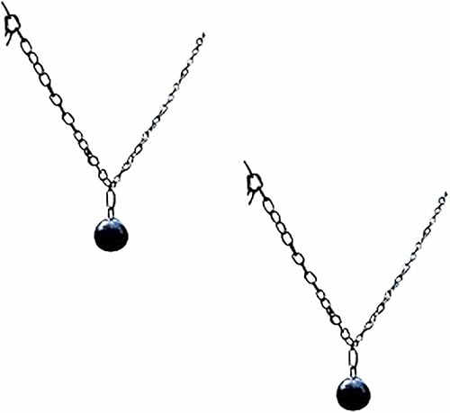 Renovators Supply Manufacturing Cierre automático de puerta de hierro fundido negro con cadena galvanizada de 5 pies de largo, paquete de 2