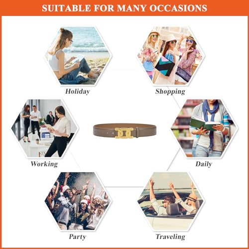 Women's Fashion Belt Genuine Leather Waist Strap Ladies Vintage Solid Color Belts for Pants Jeans Dresses4