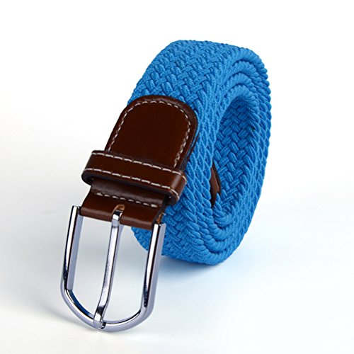 KESYOO Braided Stretch Belt Casual Fabric Woven Weave Elastic Belt2
