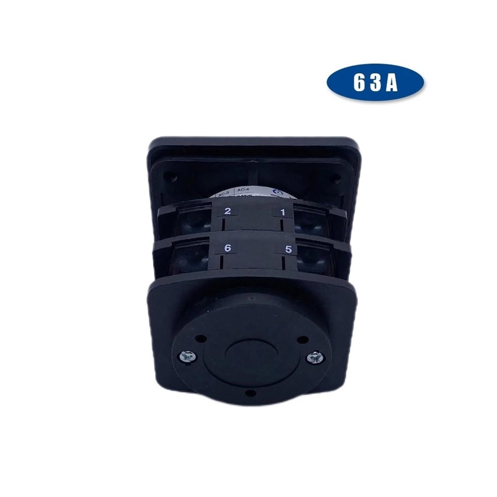 Interruptor de Leva Giratorio YMW27-32A/63A, Encendido, Apagado, Encendido, Tres Posiciones, 1 a 3 Polos, selector de Cambio de Contacto Plateado(63A 4 Poles)