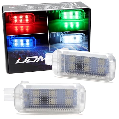 iJDMTOY Multi-Color Accent LED Side Door Courtesy Light Assembiles Compatible with Audi A3 A4 A5 A6 A7 S3 S4 S5 S6 S7 Q5 Q7 TT, Powered by RGB SMD LED Diodes w/Adjustable Lighting Change