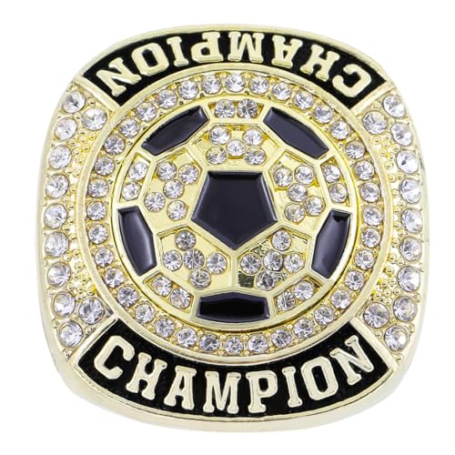 12 Pcs Soccer Ring Soccer Championship Ring Trophy Award Gift for Tournament or League Champion Winner ， from Size 7 to 102