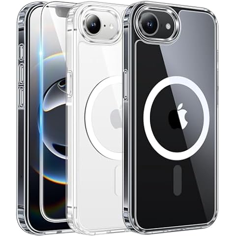 FNTCASE Clear Magnetic Case for iPhone 16e Cover
