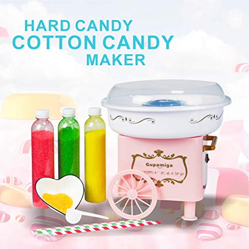 Cotton Candy Machine For Kids Cheap Small Candy Maker Vintage Retro Birthday Christmas Gift Sugar Free Hard Candy Mini Supplies Homemade 10 Reusable Paper Cones 1 Spoon Old Fashioned Candy Dispenser