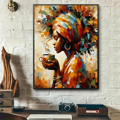 Tableau africain grand format pour habiller un mur vide