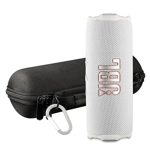 Image of JBL FLIP 7 (White) Waterproof Portable Speaker Bundle with X-Halo Hardcase (Black)