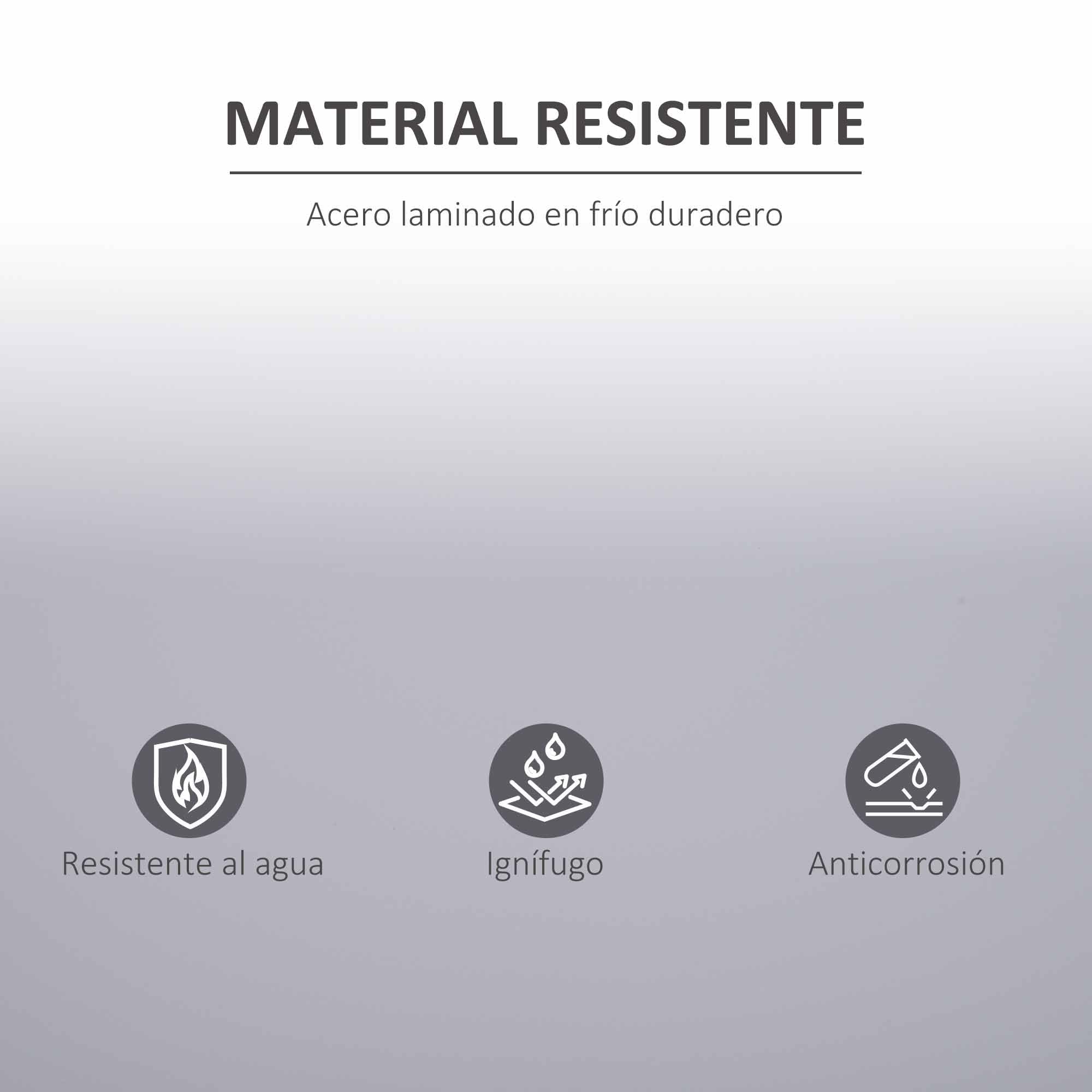 Vinsetto Armario Archivador Metálico, Archivador de Oficina, con 2 Puertas, Cerradura, Estante Ajustable, Armario Metálico para Sala de Estar, Estudio, 80x40x92,5 cm, Gris