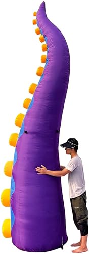 Tentáculo gigante de pulpo inflable de 13.1 pies, patas de brazo de pulpo con soplador para Halloween, eventos al aire libre, actividades de