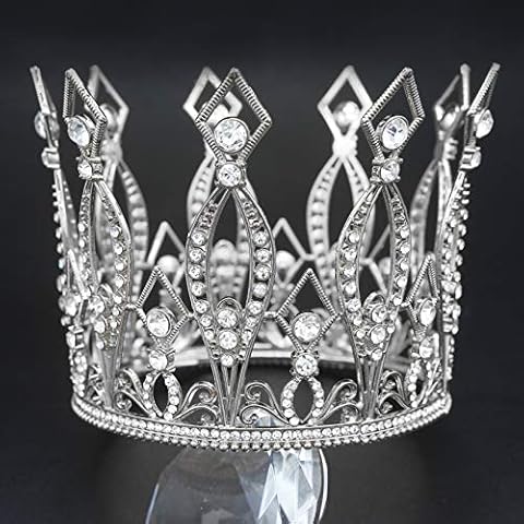 Vofler Baroque Queen Tiara with Rhinestones Cover