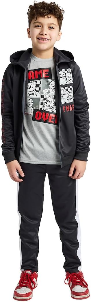 Five Nights At Freddy's Game Over Boy's 3-Pack Hoodie Tee & Joggers Set