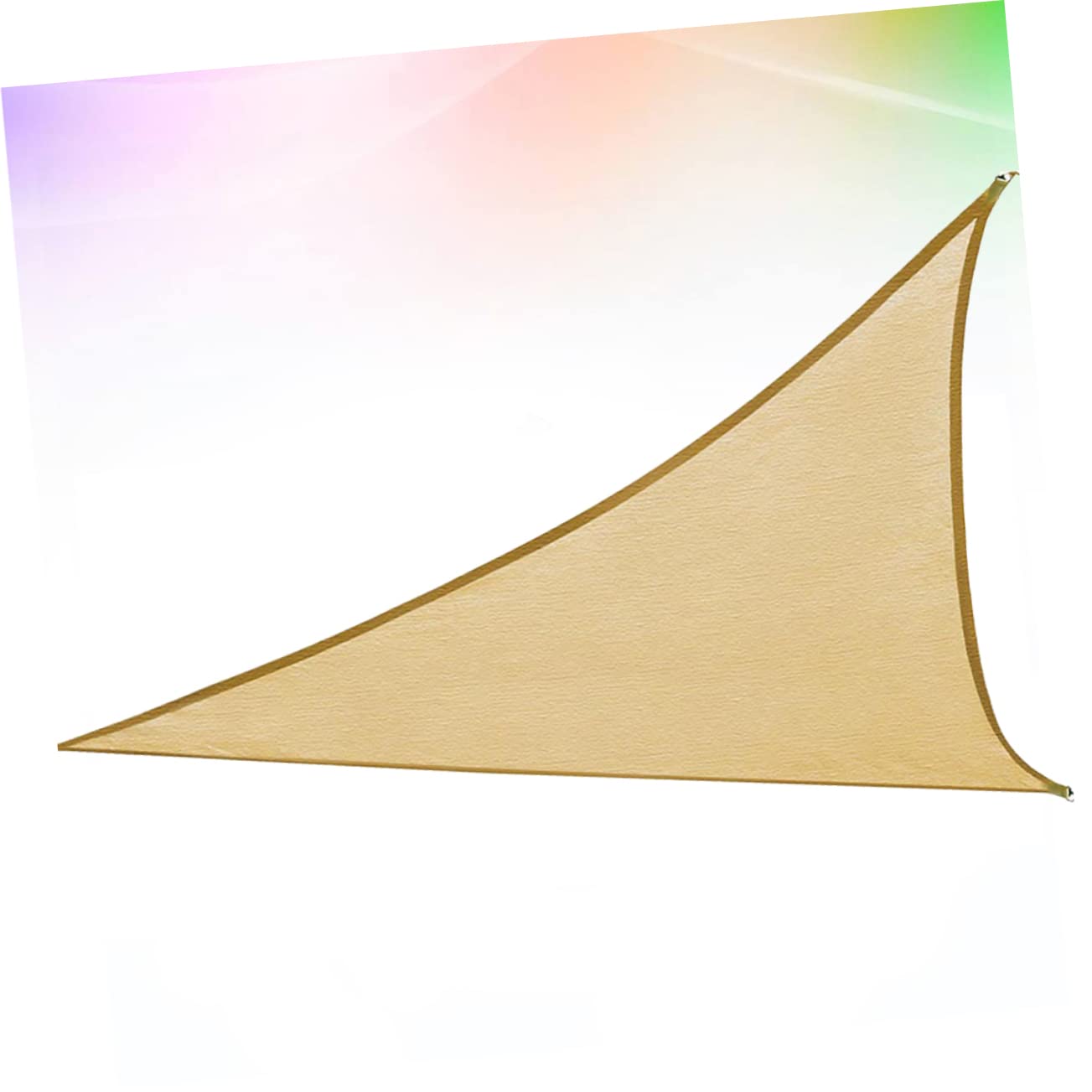 Sun Shade Sail Triangolare Pe Beige UV Block con Corda | Atmosfera Estiva, per Piscina e Prato, Installazione Facile, Uso Tutto L'anno