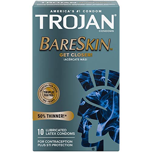 Trojan Bareskin Premium Thin Lubricated Condoms - 10 Count