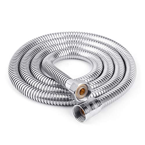 Lpraer Edelstahl Duschschlauch 150cm Verdrehschutz Brauseschlauch mit doppeltem Shower Hose mit Unterlegscheibe für Handbrause, Hand-Duschkopf Schlauch Cover
