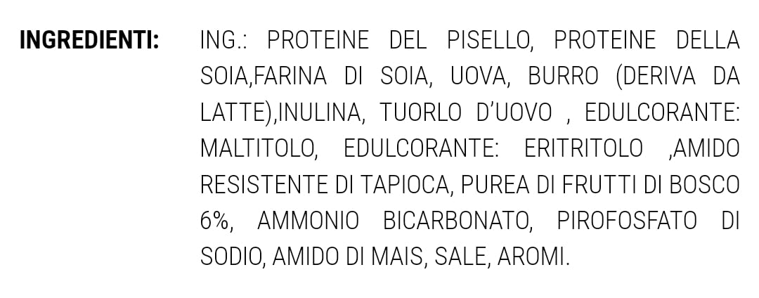 Pronutrition CROSTATINA KETO da 50g Ripiena ai FRUTTI DI BOSCO - Dolcetto per una dieta keto, con solo 4,5 grammi di carboidrati e 0,18 gr di zuccheri a porzione (Box da 10 pezzi da 50g)
