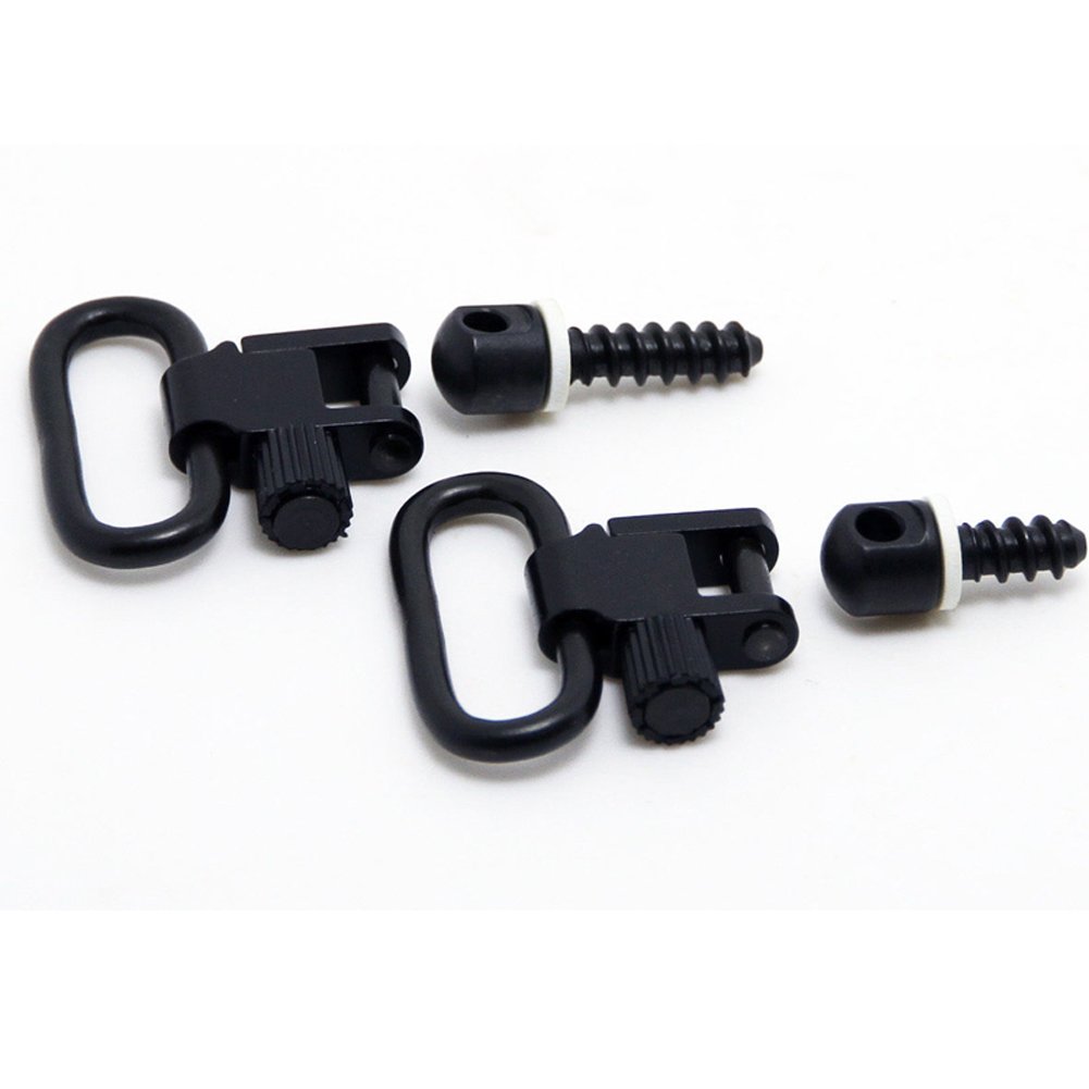 GUGULUZA Kit di Montaggio per Bretella Fucile, 2 Pezzi 2,5cm sgancio rapido Anelli + 2 Viti