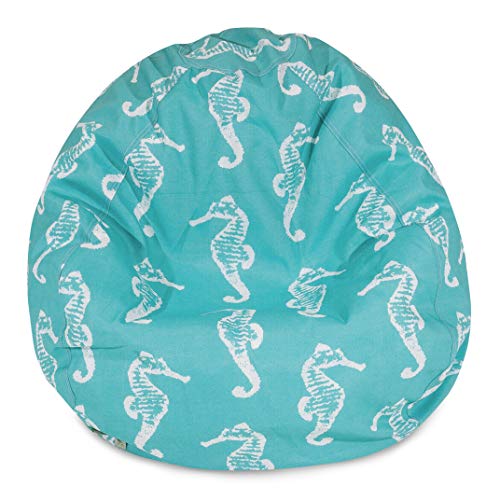 Majestic Home Goods Sea Horse-Teal Large Bean Bag
